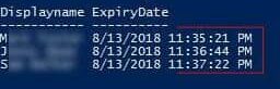 expiry date verification of output