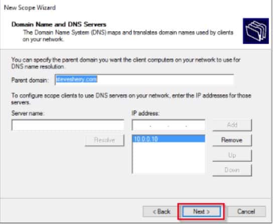 Install and Configure DHCP Server on Windows Server Parent Domain