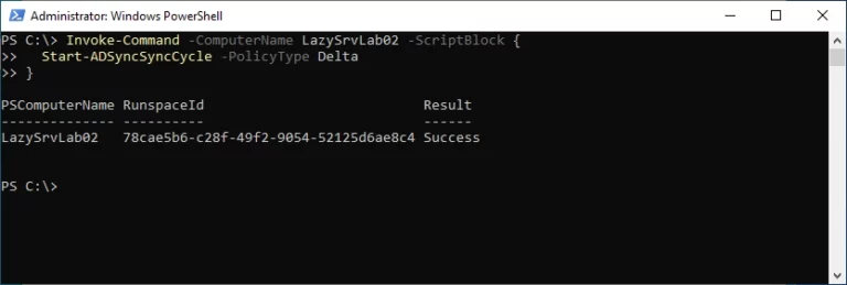 Force Azure AD Delta sync