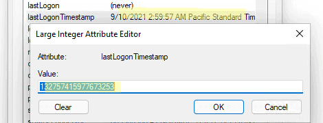 adsi edit timestamp