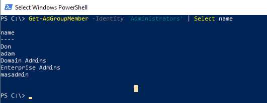 powershell get ad group members example
