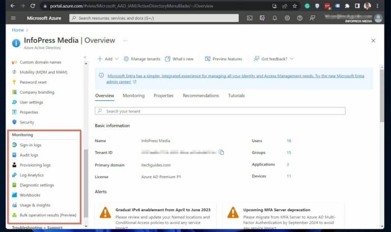 Check Azure AD Audit Logs for User Sign-Ins (Success and Failures