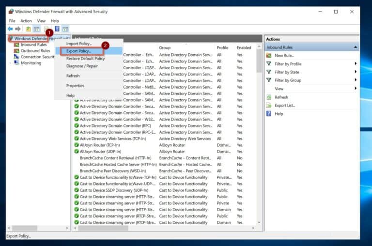 Best Practices for Implementing Windows Defender Firewall with Advanced Security Policies - Keep the Default Firewall Settings