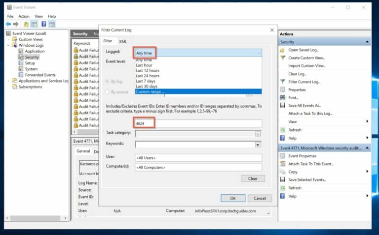How to View Active Directory (AD) Event Logs and What They Track Filter AD events by ID and date logged