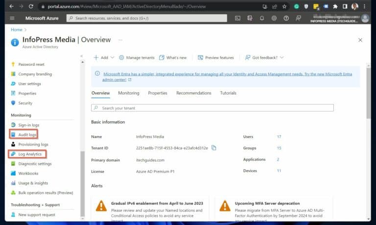 How to Configure Azure AD Activity Logs for Effective Monitoring How to view Azure AD Audit Logs
