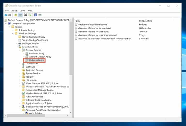 Using Group Policy to Enhance Active Directory Security Kerberos Policies