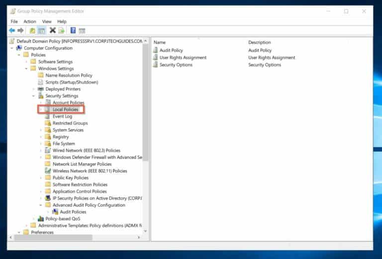 Using Group Policy to Enhance Active Directory Security Local Policies