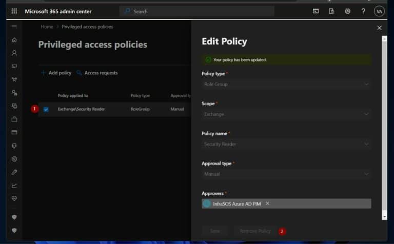 Azure AD Privileged Identity Management - Step 2 of 3 Remove Azure AD Privileged Access Policy