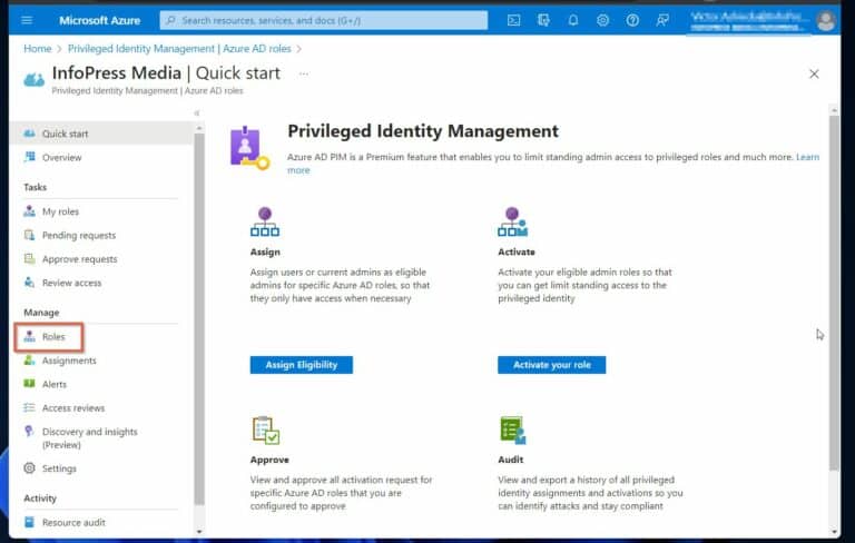 Azure AD Role-Based Access Control Best Practices - turn on Azure AD MFA from role settings step 2