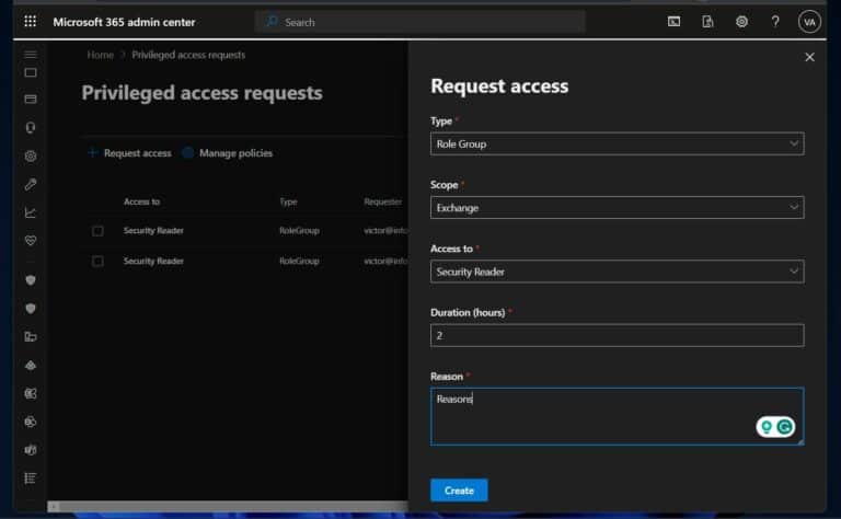 How to Request a Privileged Access Authorization step 2,