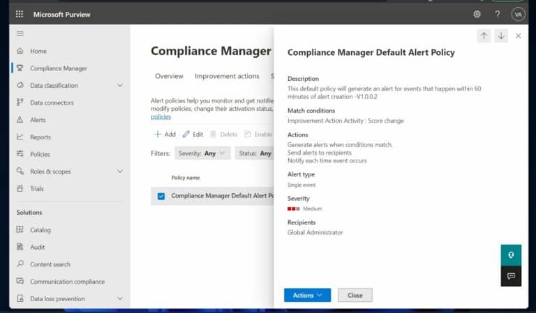 Office 365 Compliance - How to Meet Security and Compliance Requirements - Step 4 - Define Alert Policies and Monitor Compliance Alerts