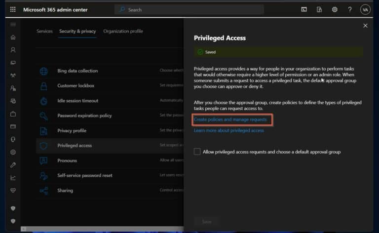 Step 2 of 3 - Remove Azure AD Privileged Access Policy
