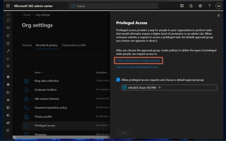 Task 3 of 4 - Create and Azure AD Privileged Access Policy