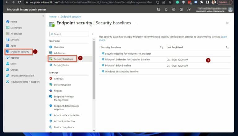 Use security baselines to configure Windows devices in Intune