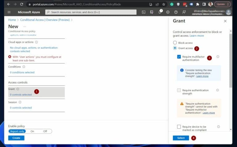 add require multifactire authentication to a new conditional access policy