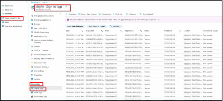 azure ad sign in logs