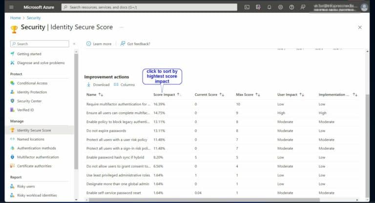 Azure AD Security Assessment - 2. Identify Recommended Improvement Actions and Plan Implementations