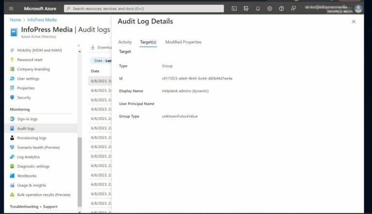 Azure AD Security Logs and Audit - Understanding Azure AD Audit Logs