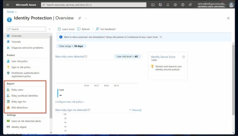 Azure AD Security Tools and Resources - 3. Azure AD Identity Protection
