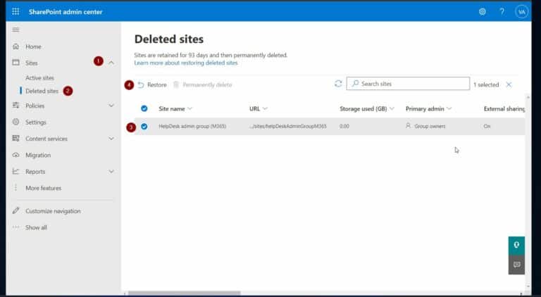 Manage and Restore Deleted SharePoint