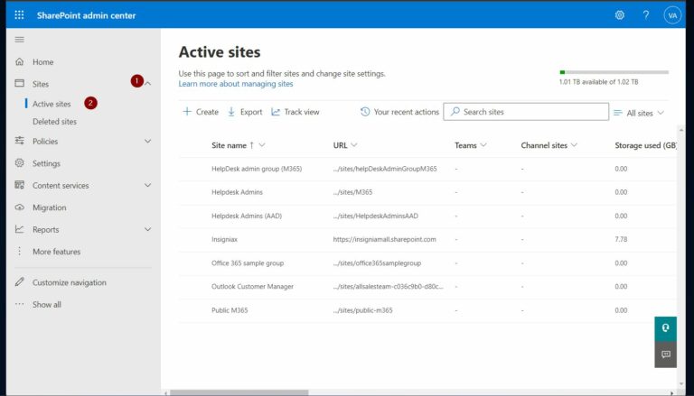 Office 365 SharePoint - Create and Manage SharePoint Sites