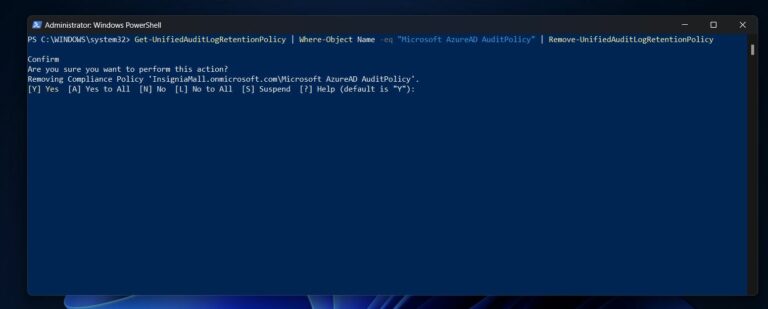 Automating Azure AD Auditing with PowerShell - Delete Azure AD Audit Log Retention Policies using PowerShell