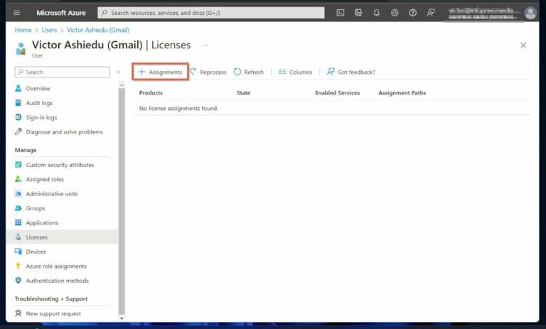 Secure Collaboration in Office 365 - Assign a Licence to a Guest User in the Azure Portal