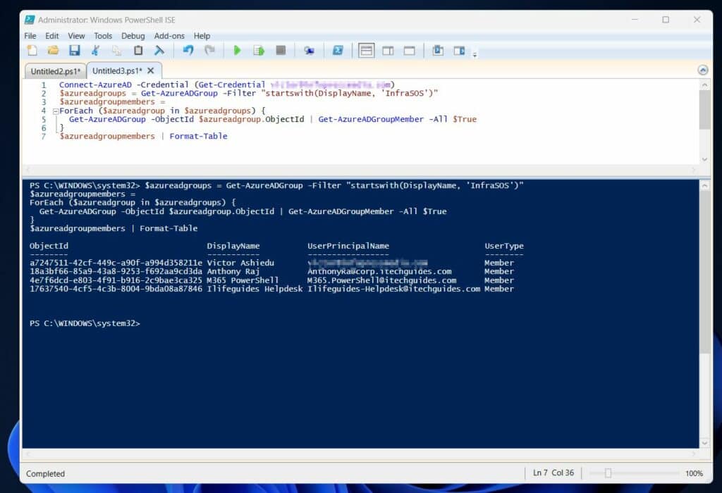 get azure ad group role assignment powershell