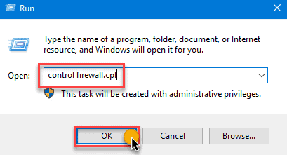 run windows firewall via run window