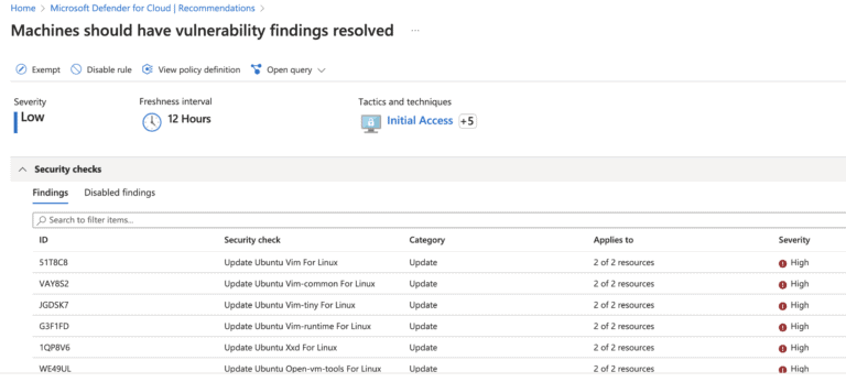 Azure VM Security: Antivirus, Patching & Endpoint Protection Defender_Qualys_Results