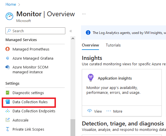 Azure Security Monitoring and Alerting of Security Events Data Collection Rules OSLogs01