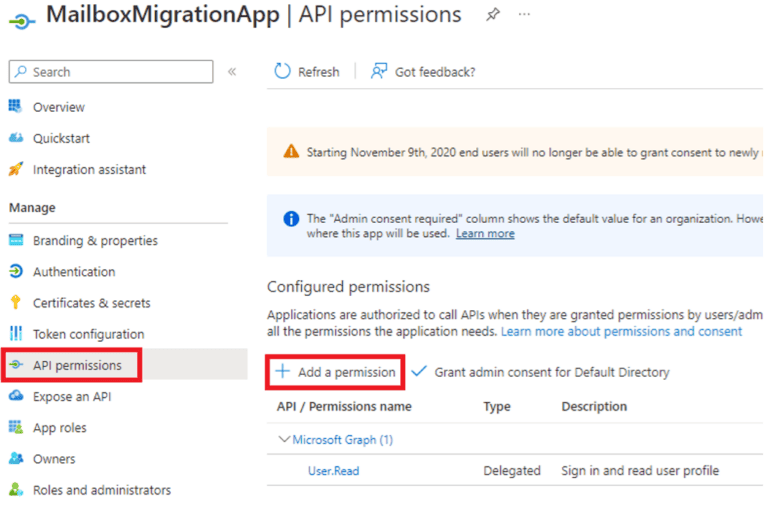 How to – Office 365 to Office 365 Migration API permissions