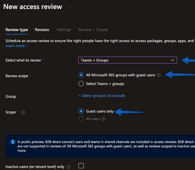 new access reviews