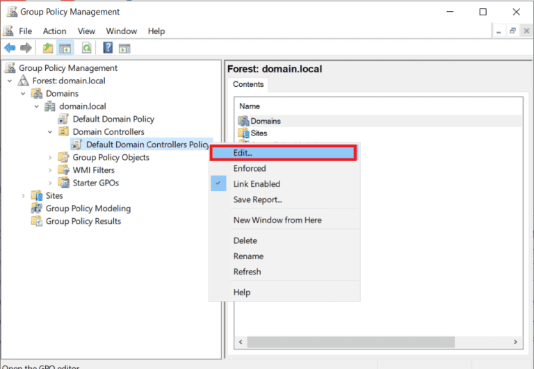 Securing LDAP Communications in Active Directory Edit the policy